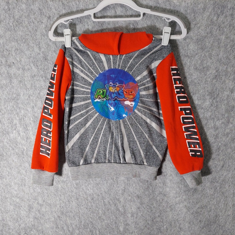 Pj Masks Hoodie Boys 7 Hero Power Gray Pullover Sweatshirt Cat Boy Gecko Owlette